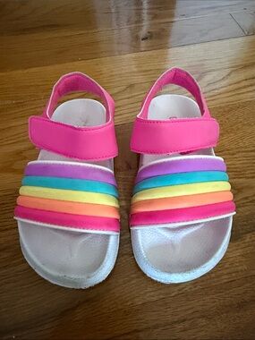FREE WHEN BUNDLED! Gymboree Girls' Rainbow Strap Pink Sandals -Size 10